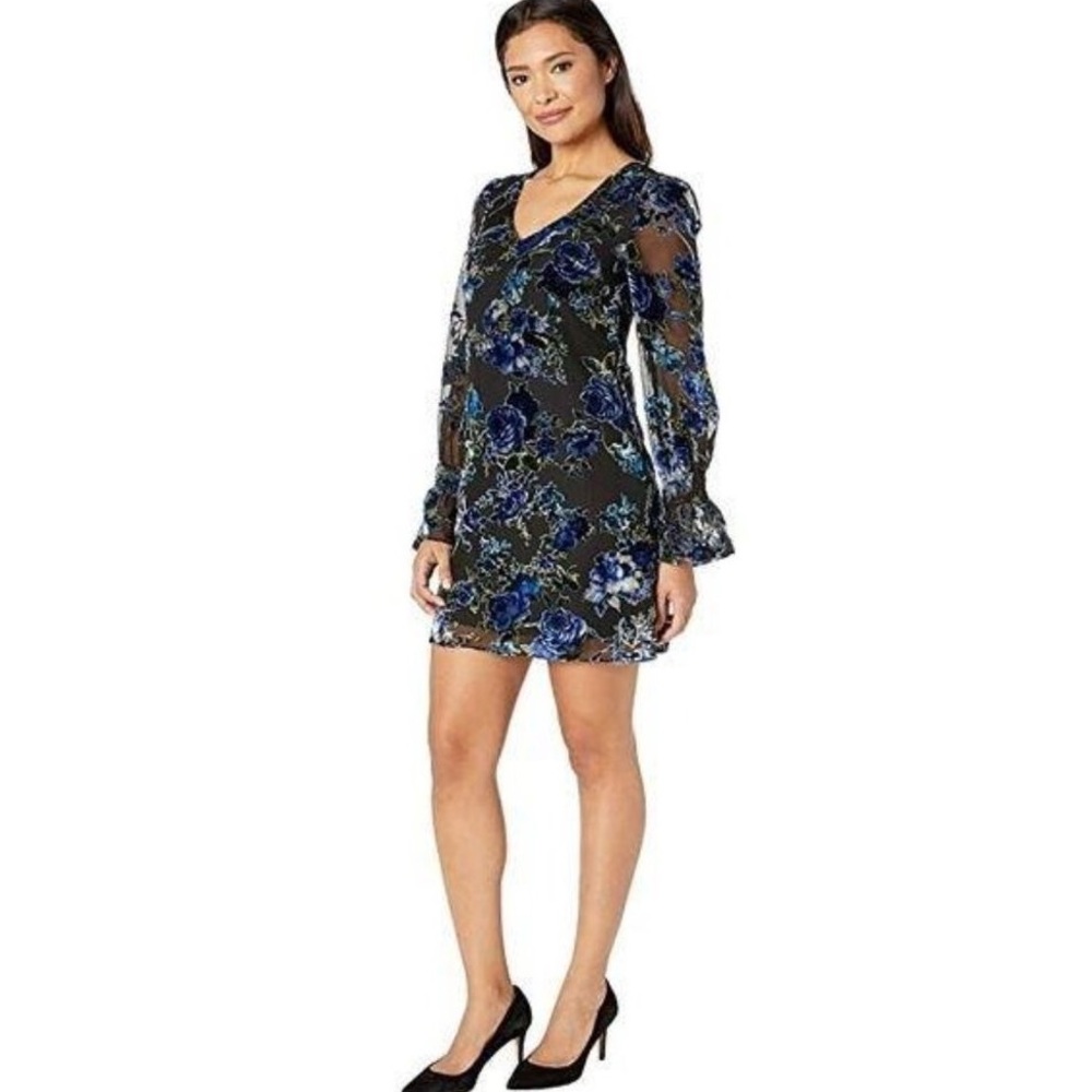 Laundry by Shelli Segal Velvet Burnout Dress NWT